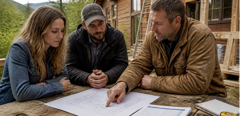 General contractor Asheville NC meeting with prospective clients